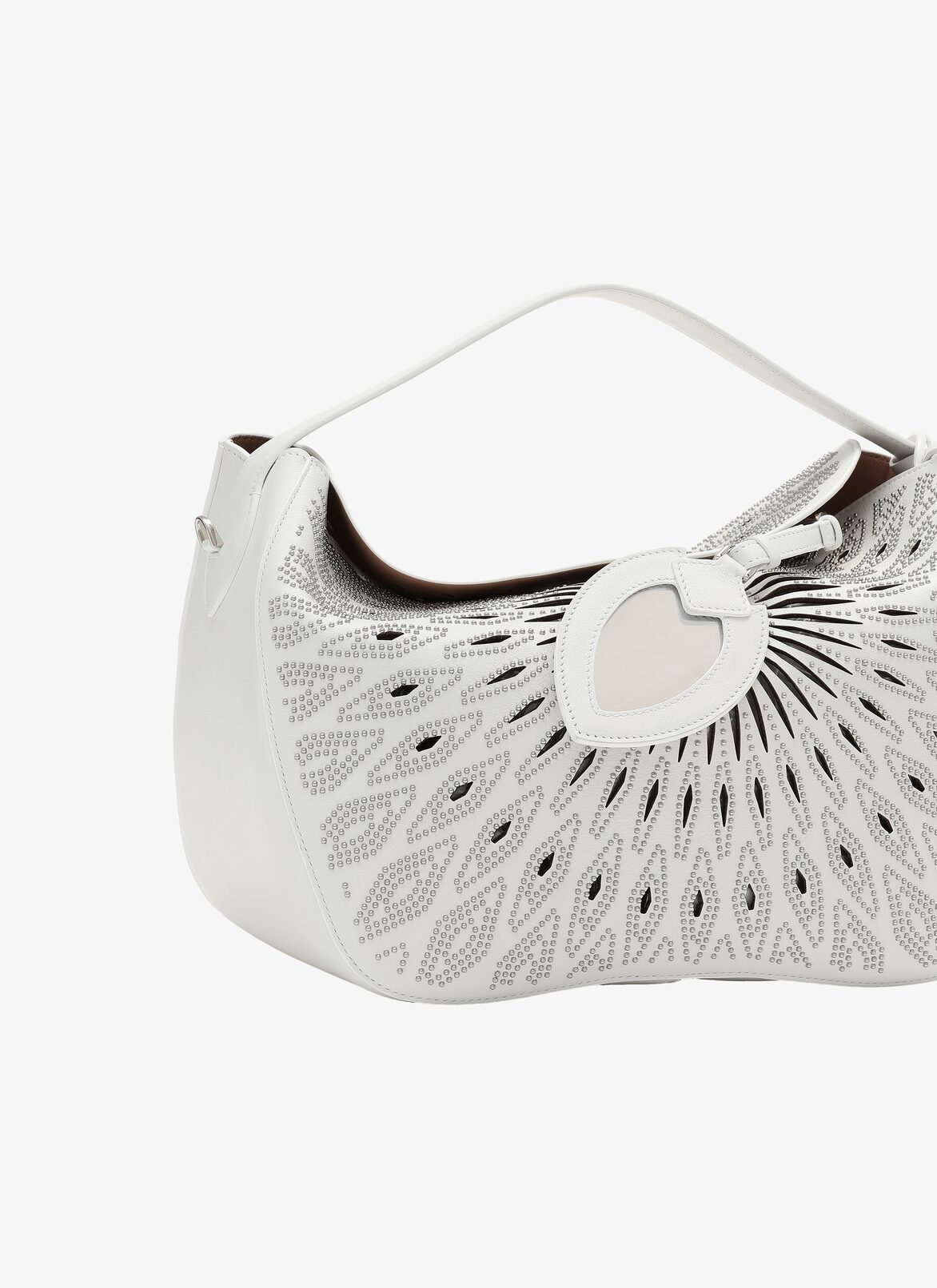 MIRABELE MEDIUM CUIR SOFT CERAMIQUE OPTICAL WHITE ALAÏA WHITE  MIRABELE MEDIUM CUIR SOFT CERAMIQUE OPTICAL WHITE